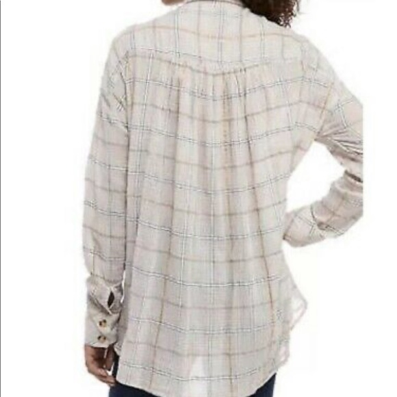Free People Break My Stripe Plaid Shirt - Picture 6 of 6